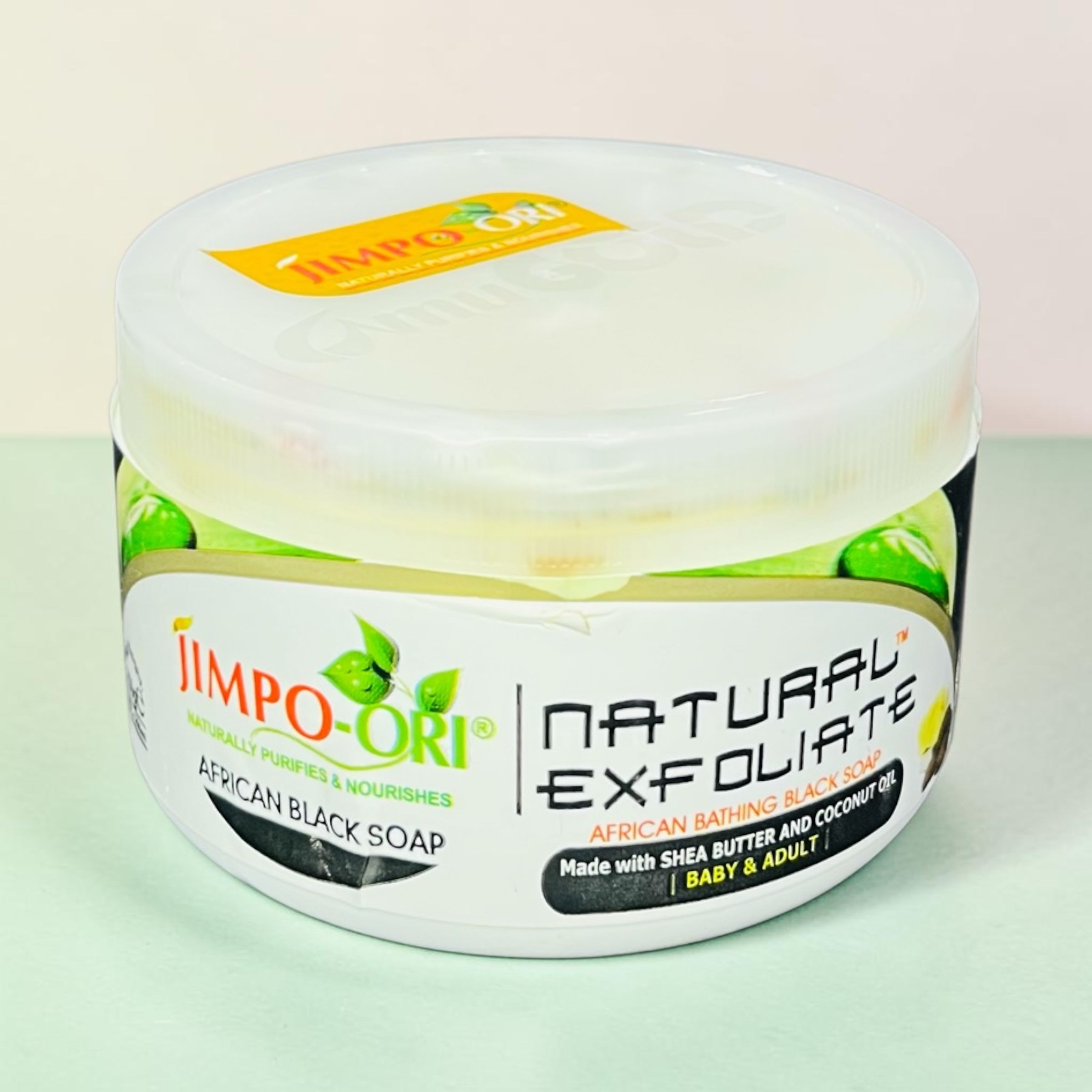  JIMPO-ORI NATURAL EXFOLIATE AFRICAN BLACK SOAP 250G 
